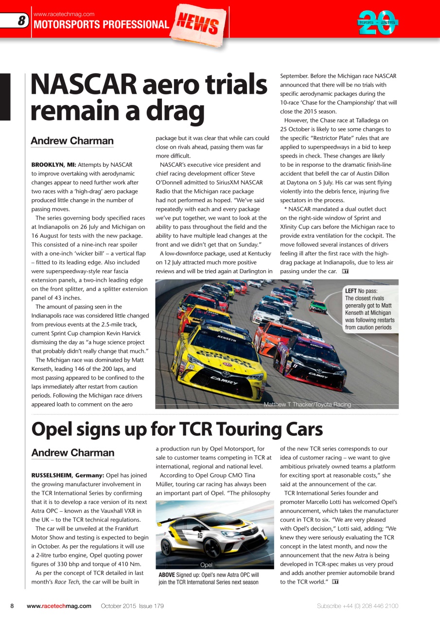 Race Tech Preview Pages