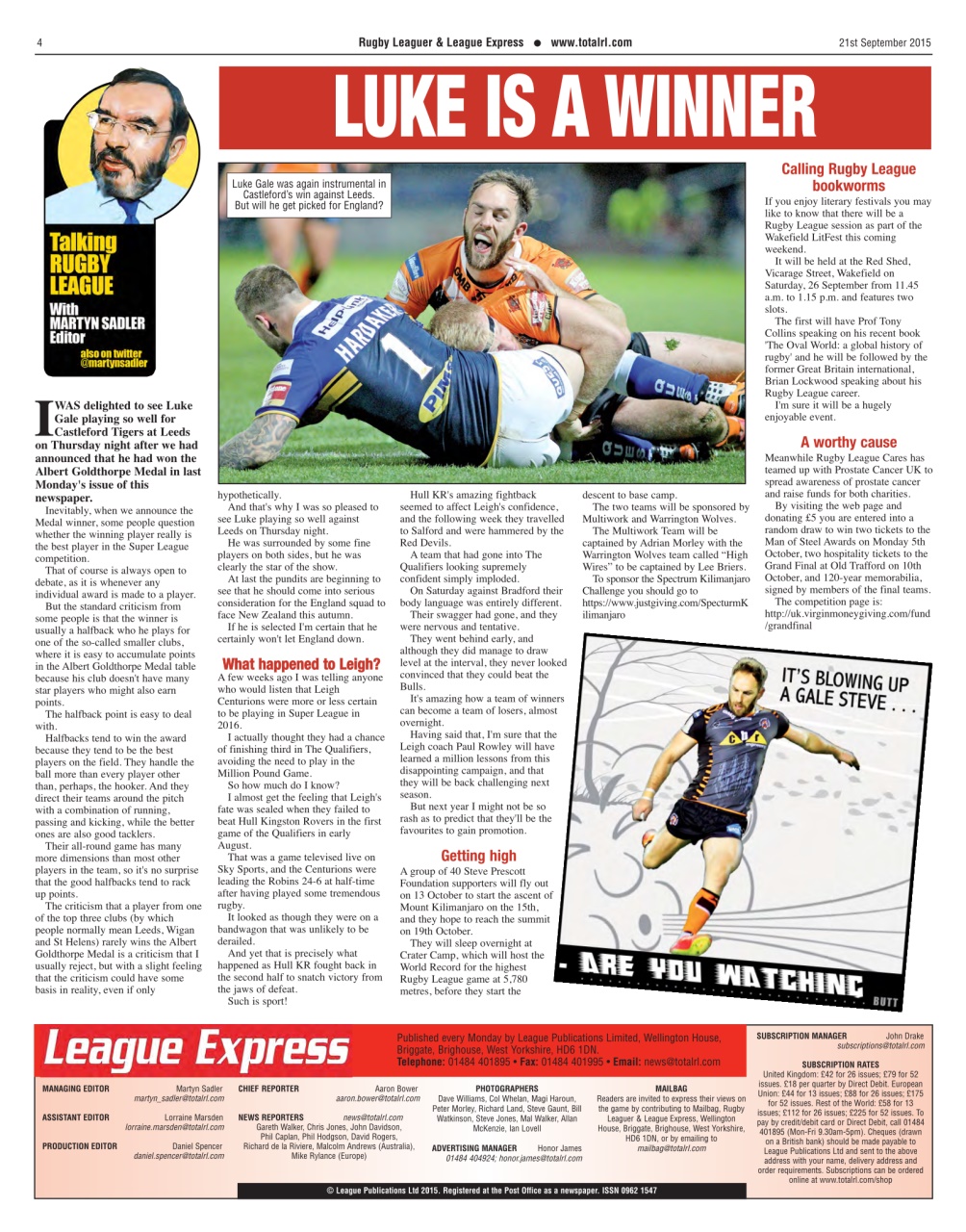 League Express Preview Pages