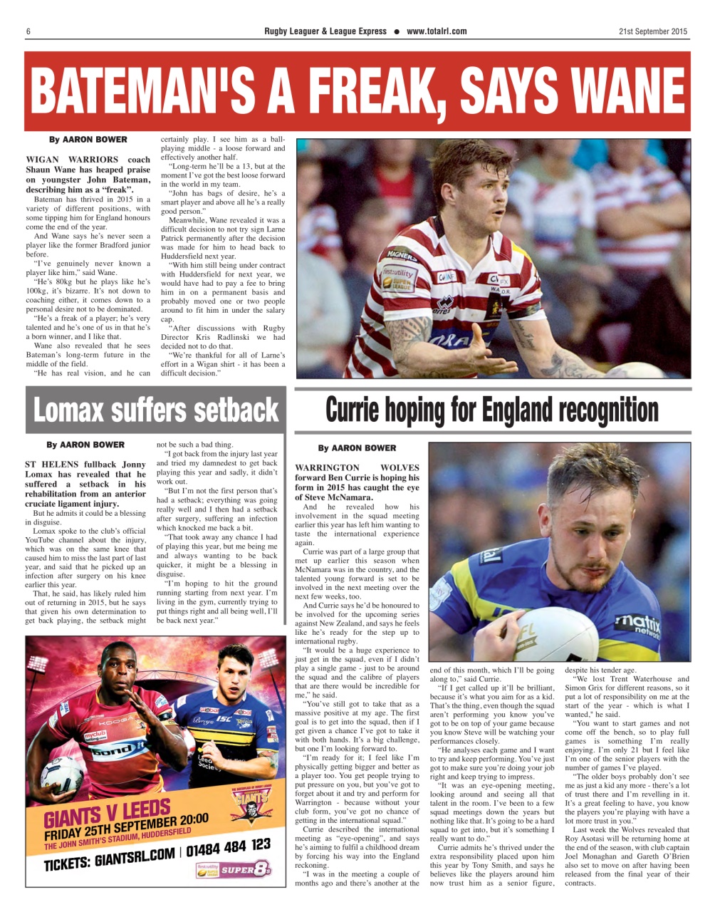 League Express Preview Pages