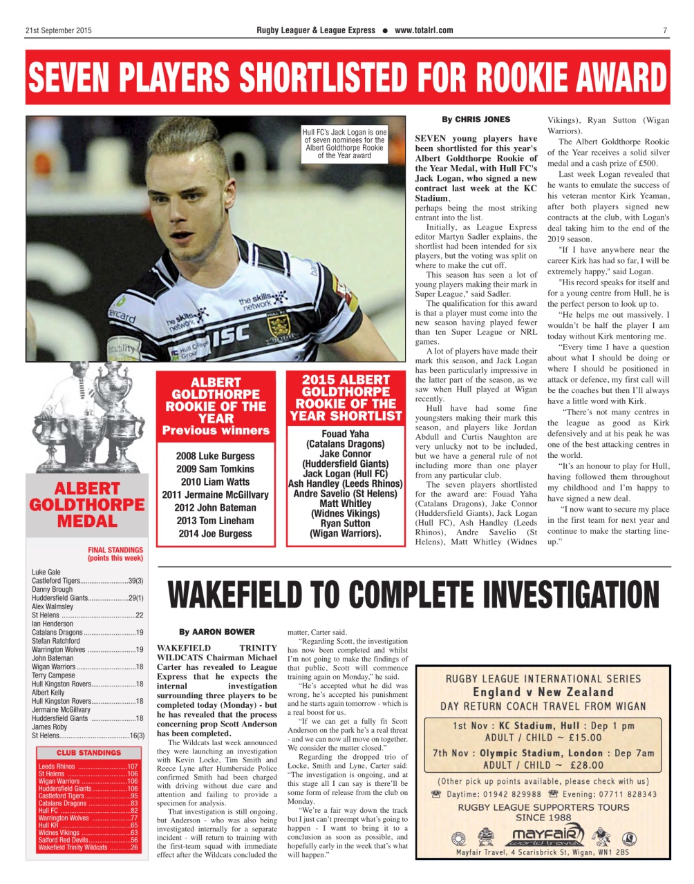 League Express Preview Pages