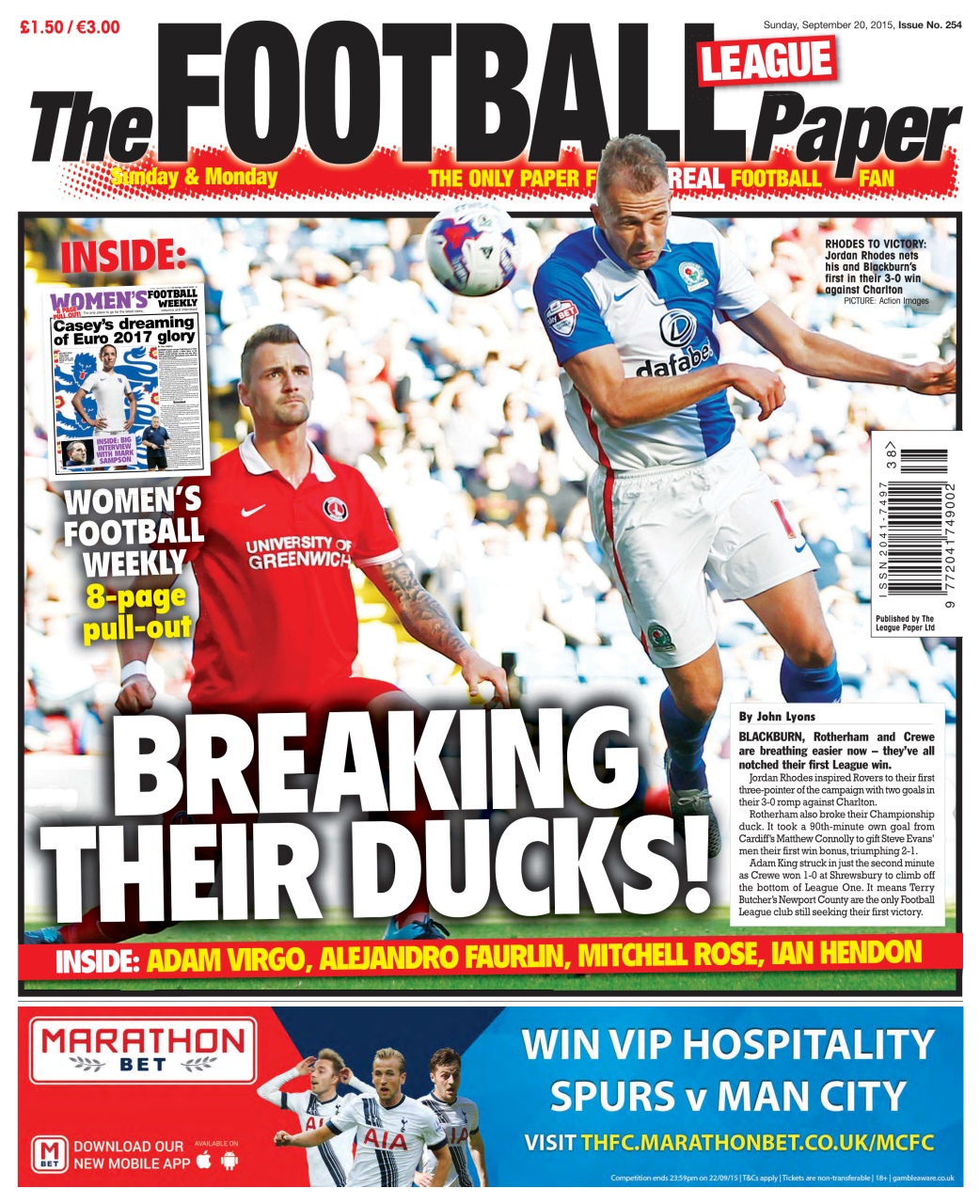The Football League Paper Preview Pages