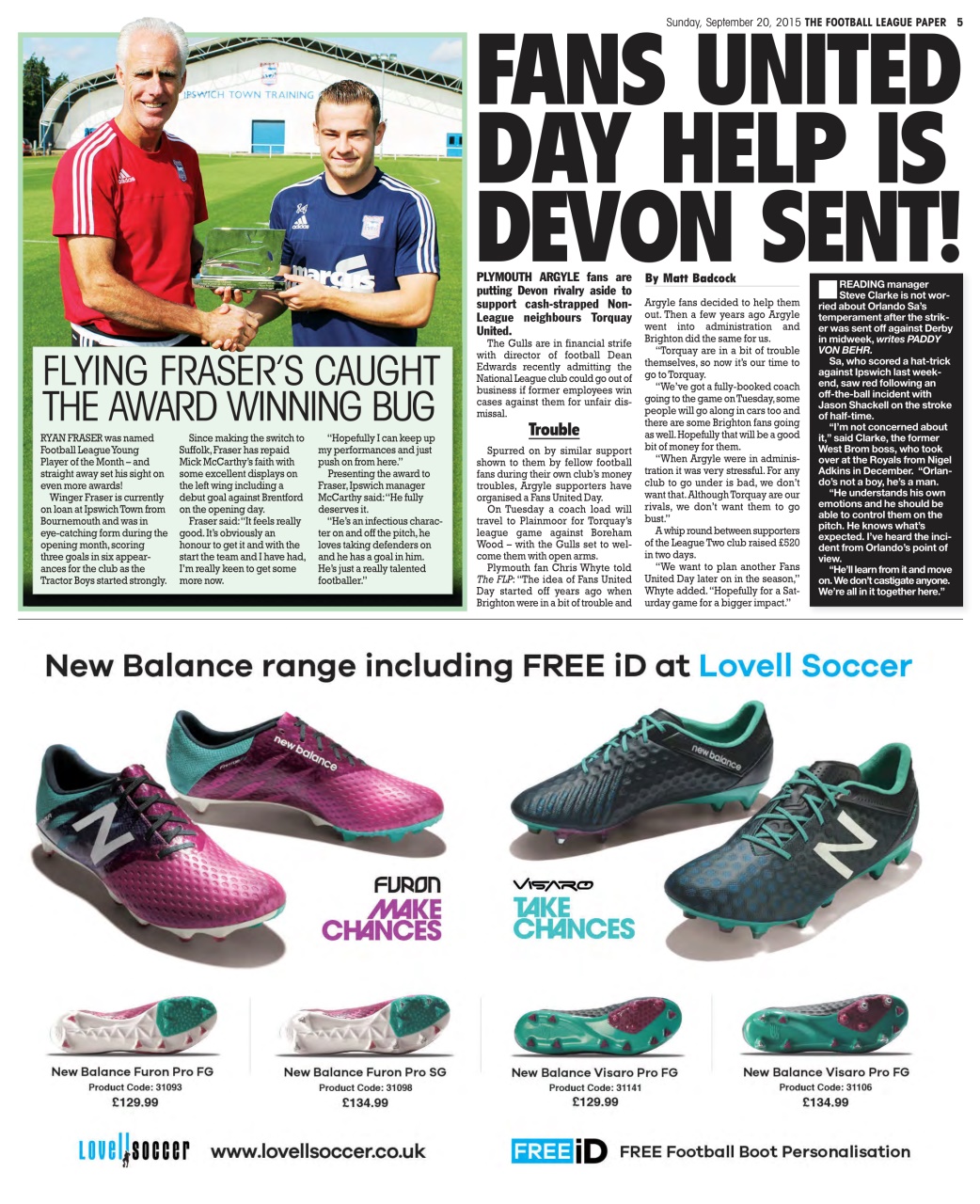 The Football League Paper Preview Pages