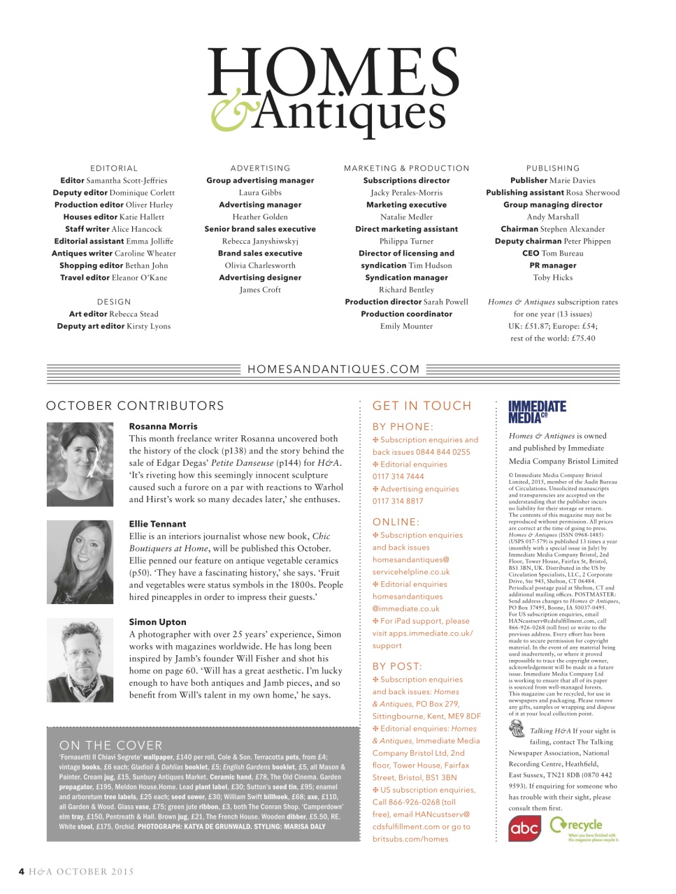 Homes & Antiques Magazine Preview Pages