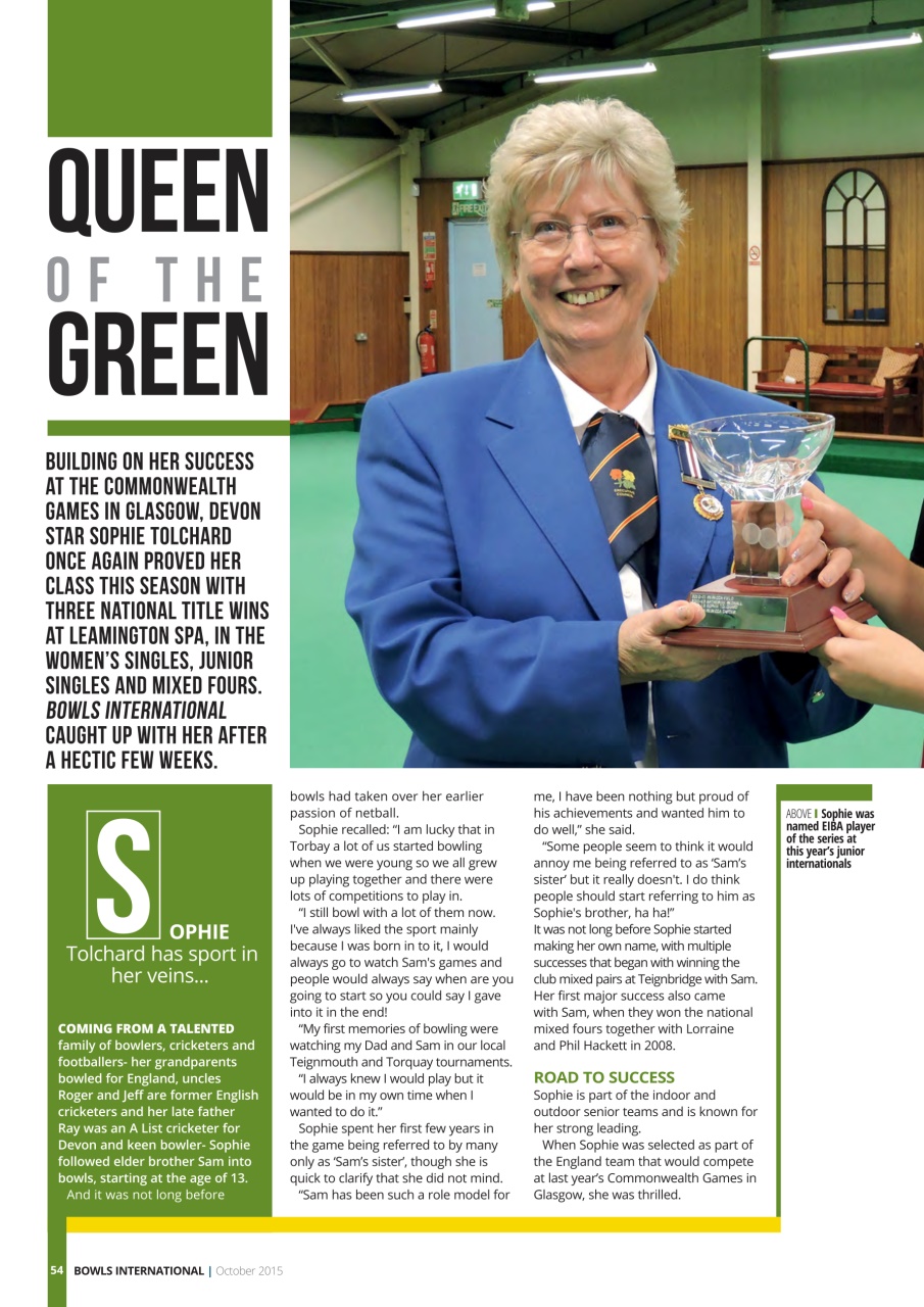 Bowls International Preview Pages