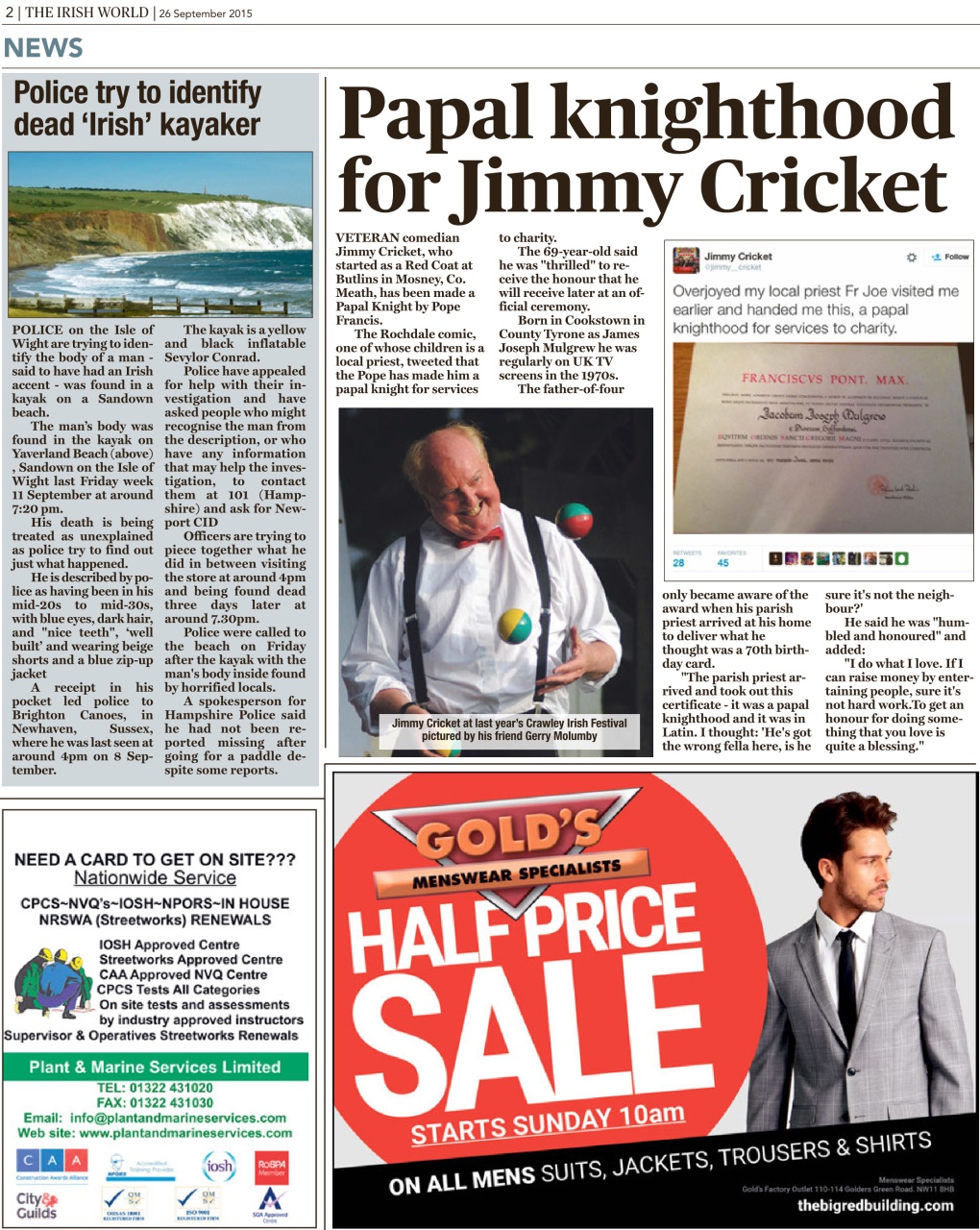 Irish World Preview Pages