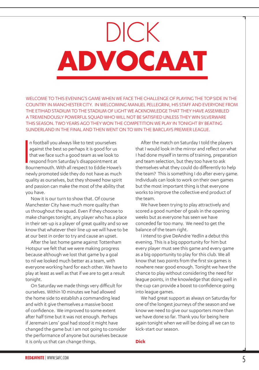 Sunderland FC Preview Pages