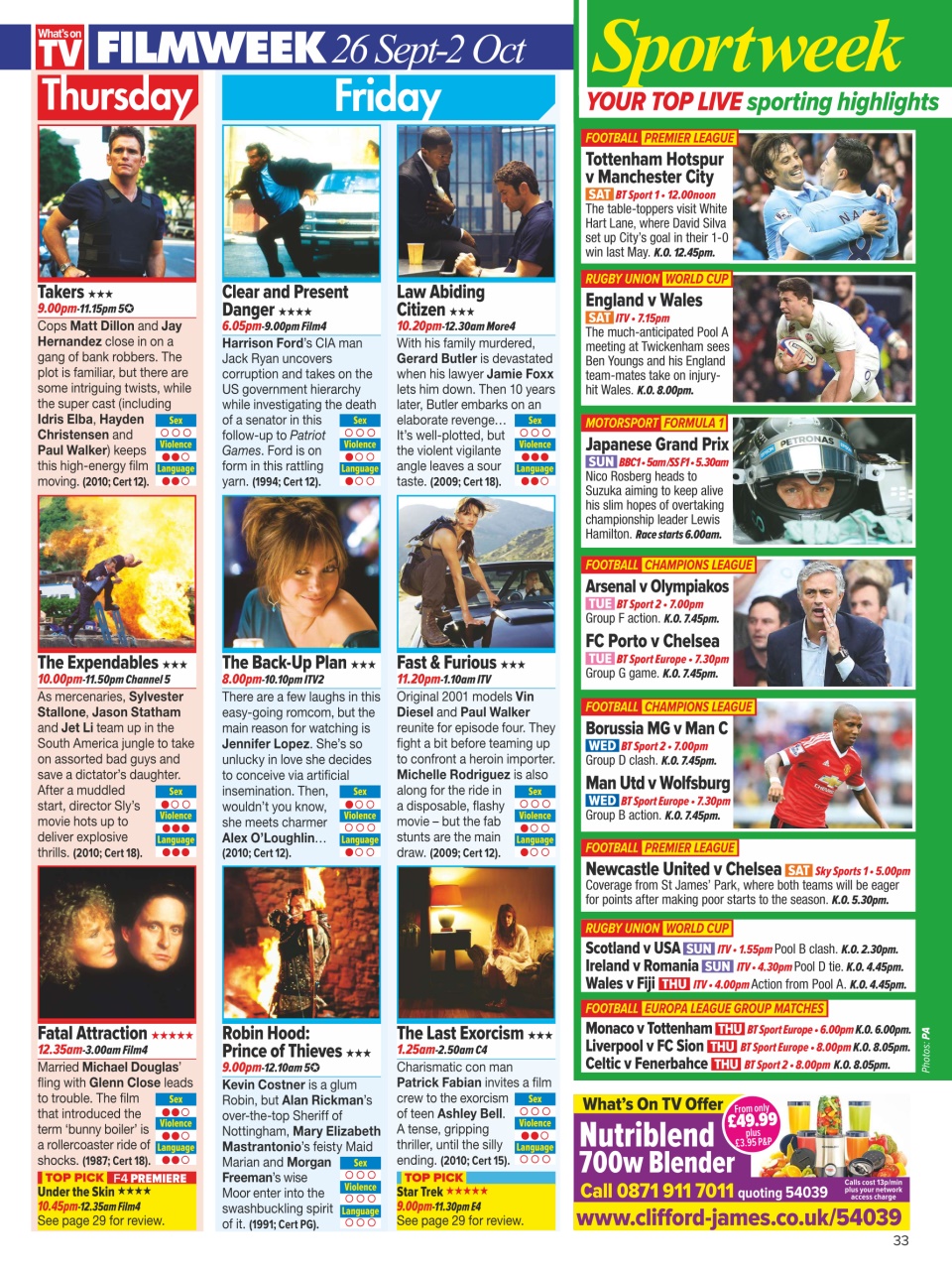 What's on TV Preview Pages