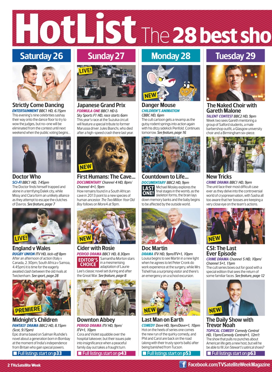 TV & Satellite Week Preview Pages
