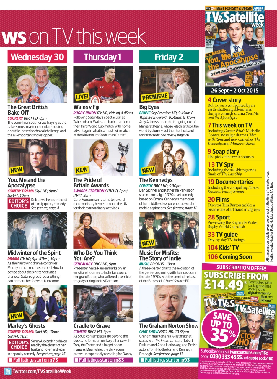 TV & Satellite Week Preview Pages