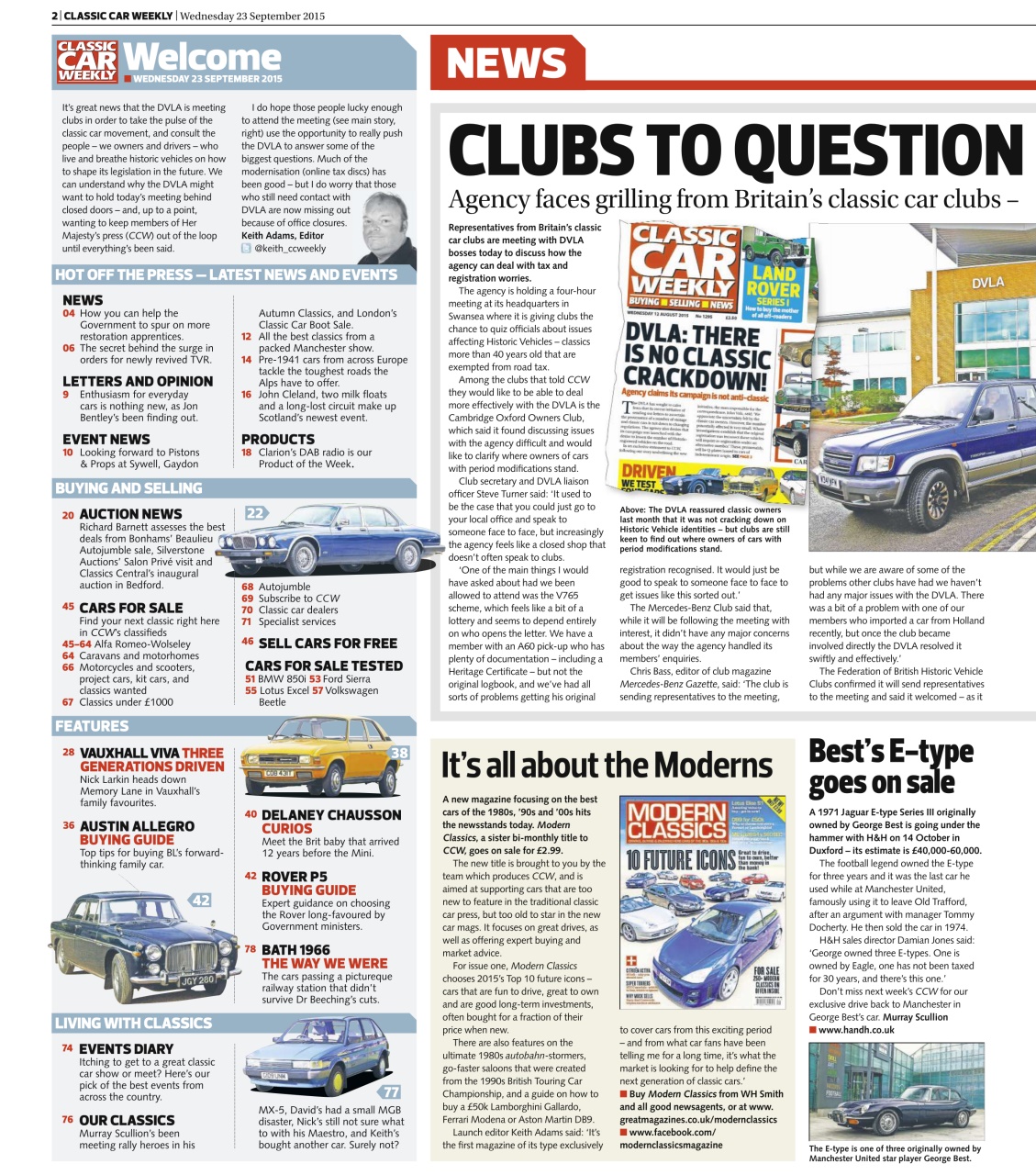 Classic Car Weekly Preview Pages