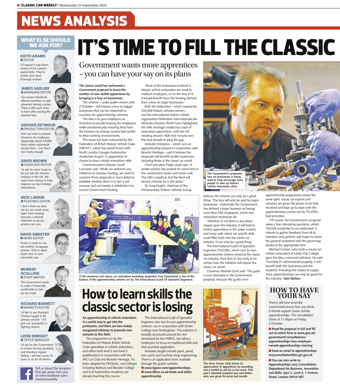 Classic Car Weekly Preview Pages