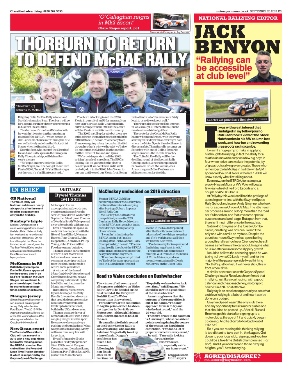 Motorsport News Preview Pages