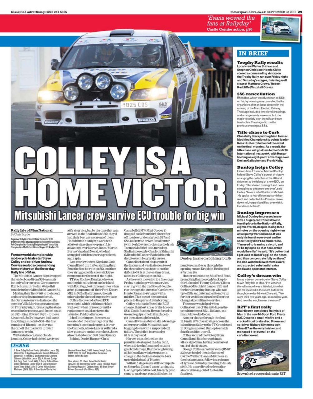 Motorsport News Preview Pages