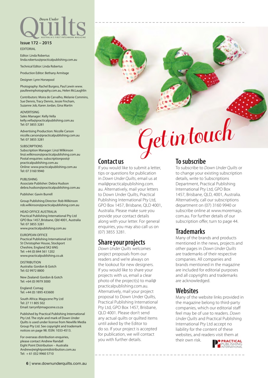 Down Under Quilts Preview Pages