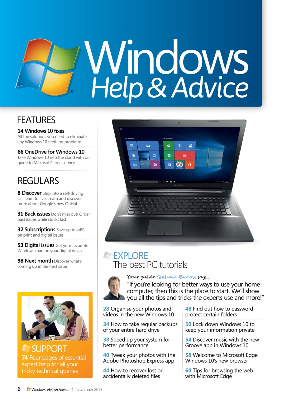 Windows Help & Advice Preview Pages