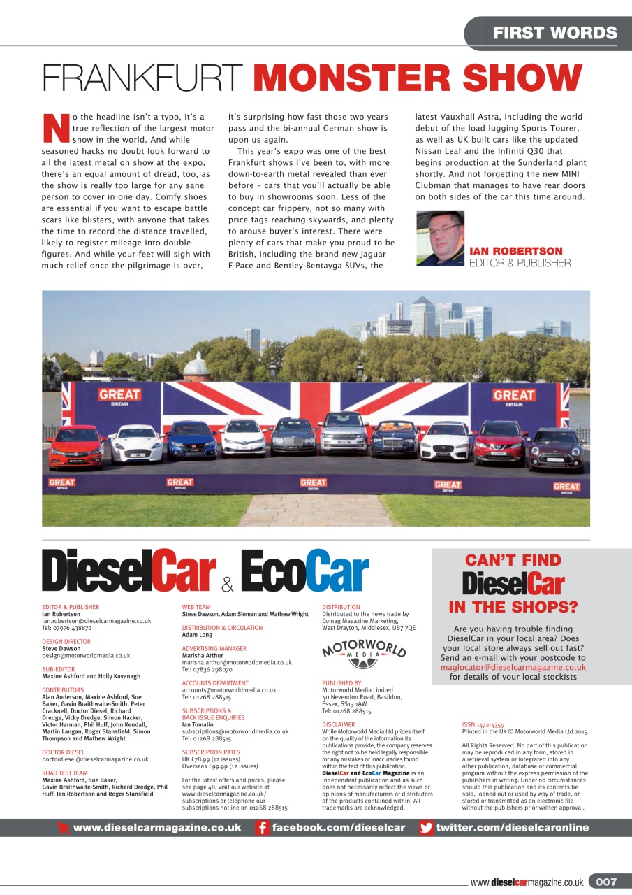Diesel&EcoCar Magazine Preview Pages