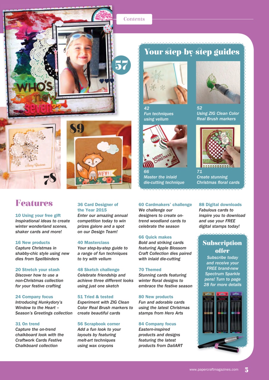 Simply Cards & Papercraft Preview Pages