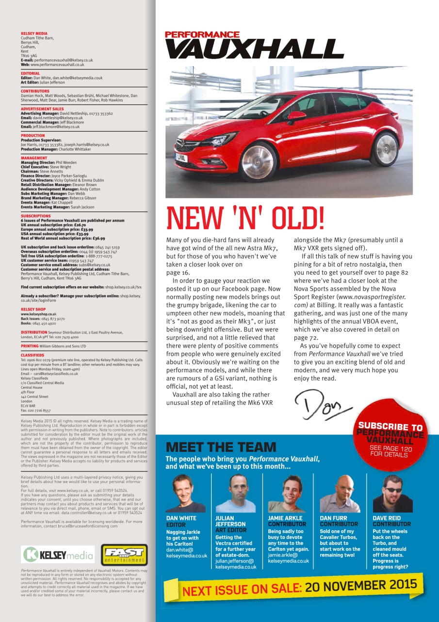 Performance Vauxhall Preview Pages