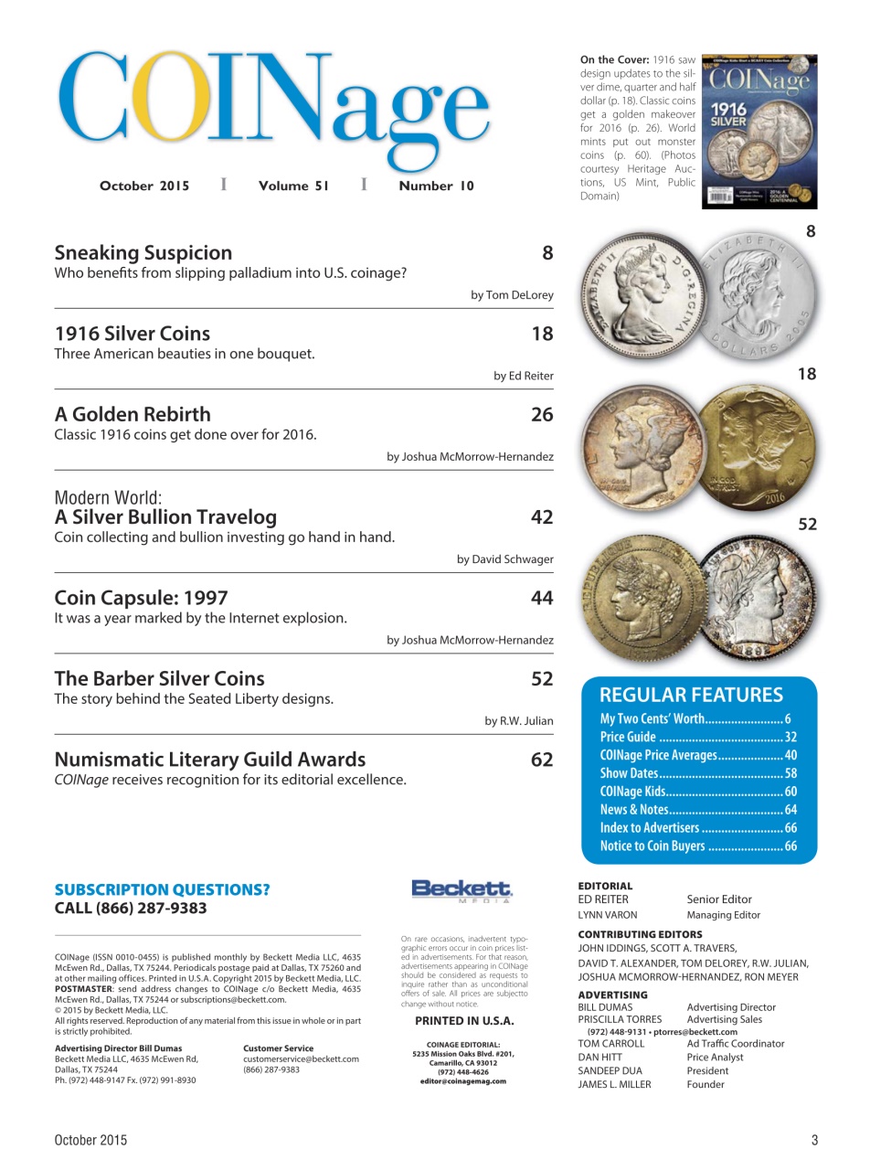 COINage Magazine Preview Pages