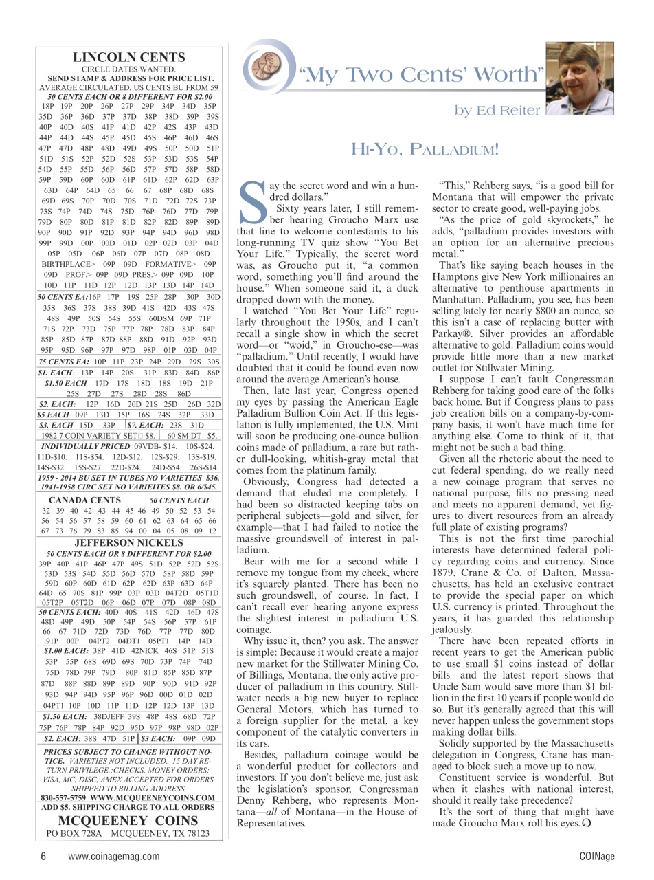 COINage Magazine Preview Pages