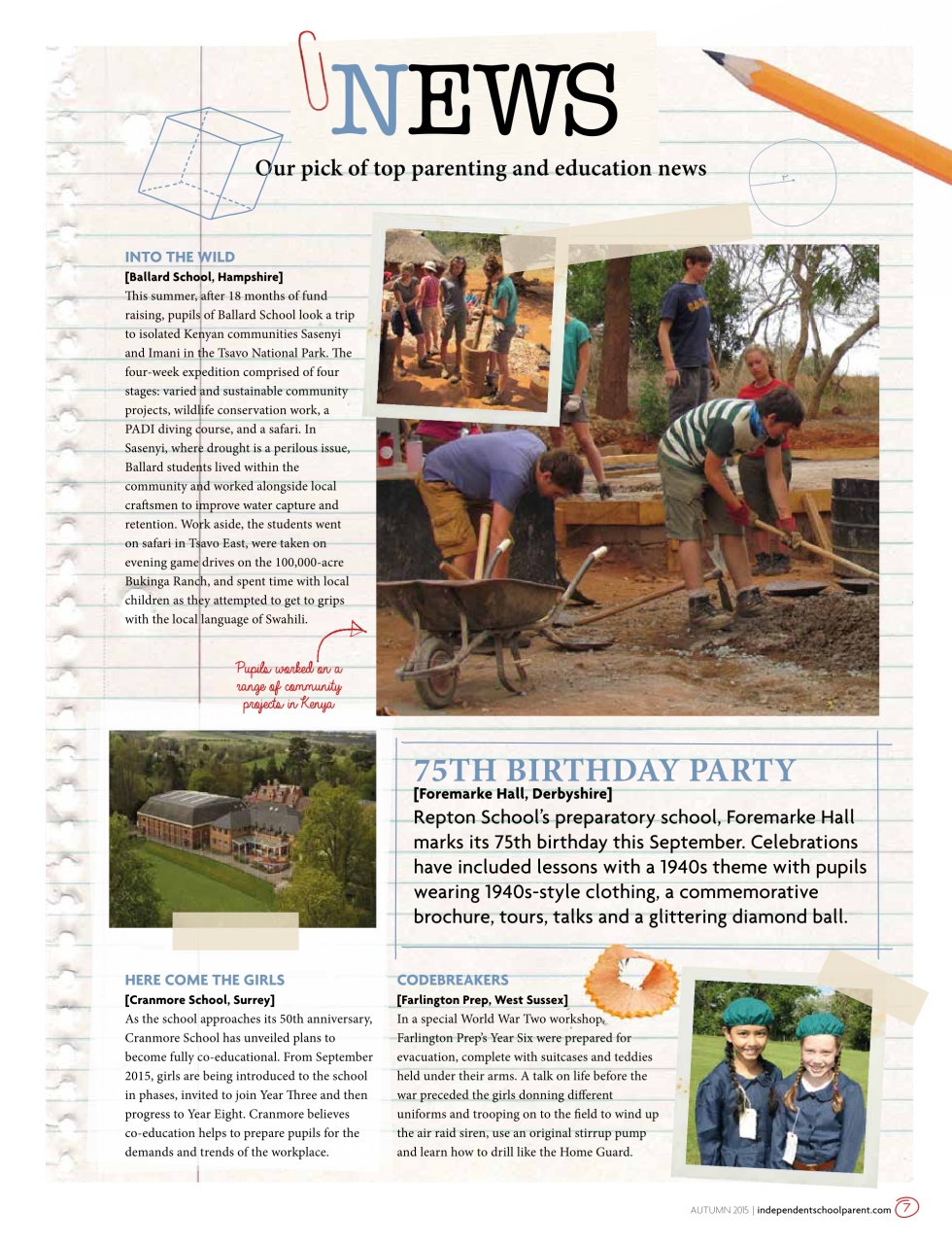Independent School Parent Preview Pages