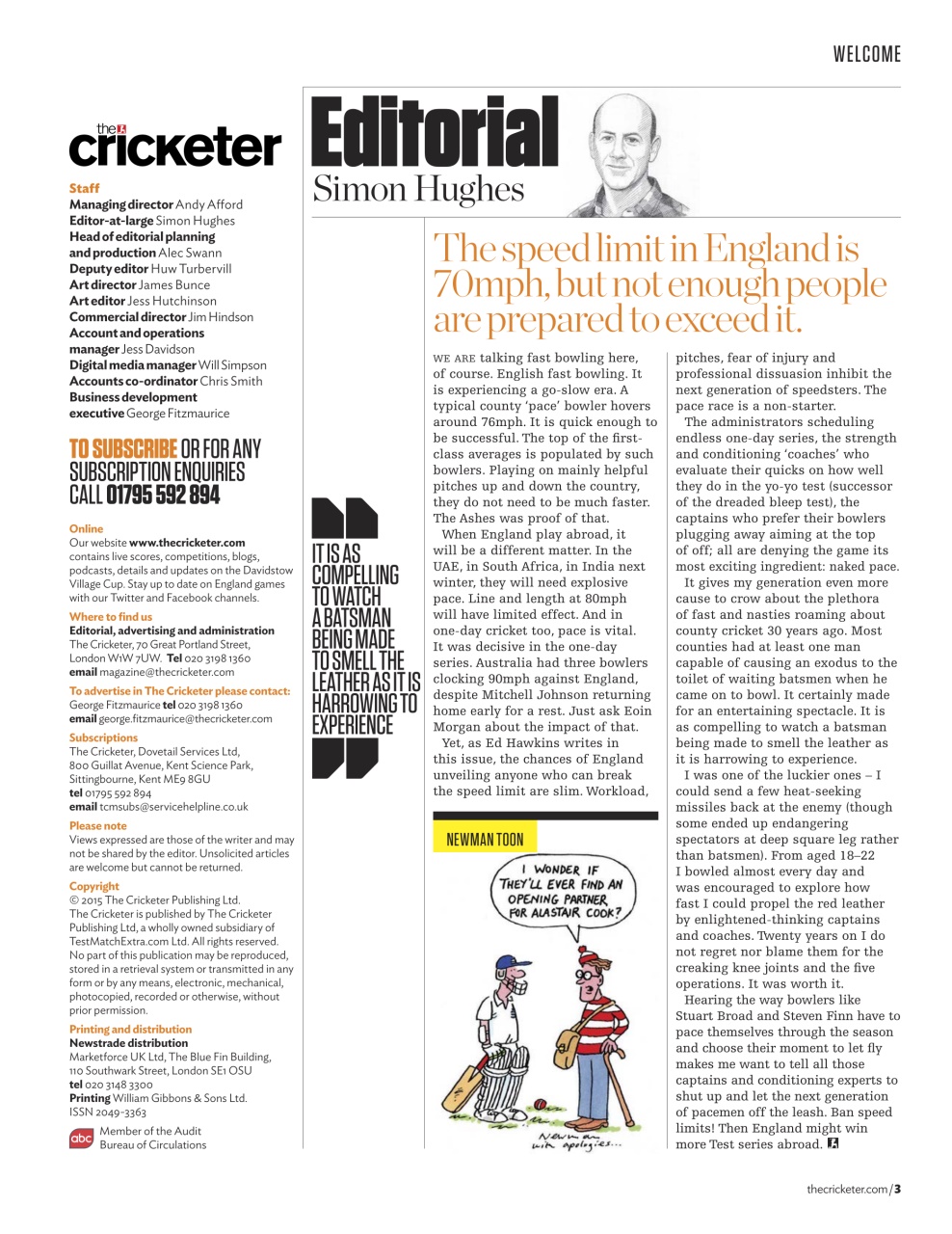 The Cricketer Magazine Preview Pages