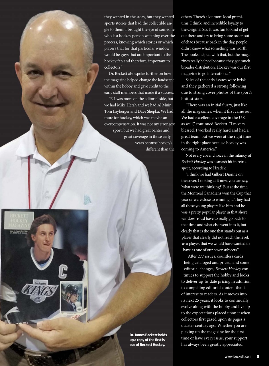 Beckett Hockey Magazine Preview Pages