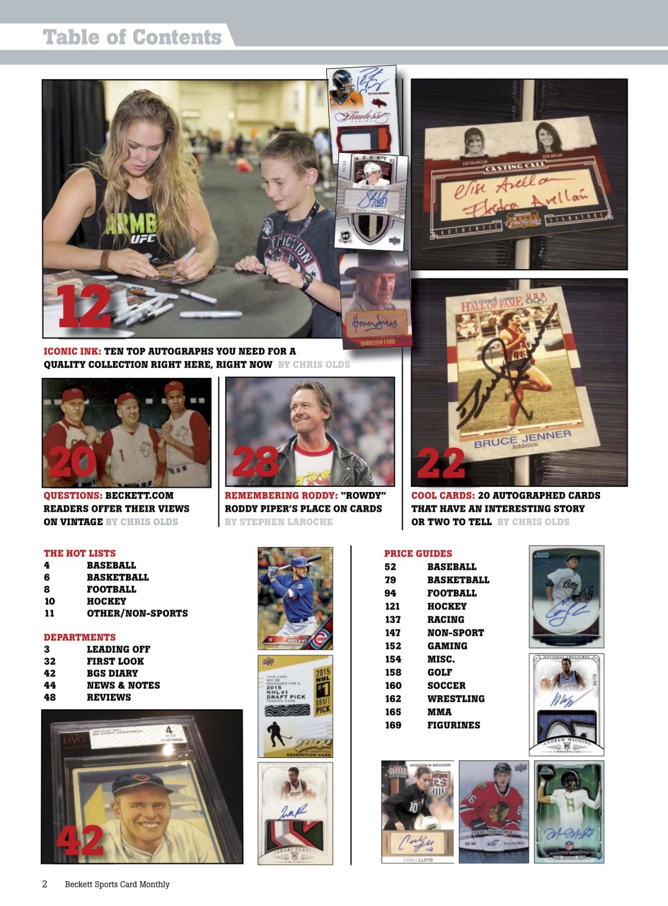 Sports Card Monthly Magazine Preview Pages