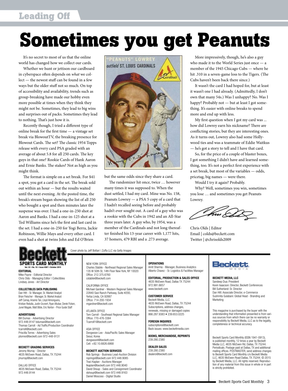 Sports Card Monthly Magazine Preview Pages
