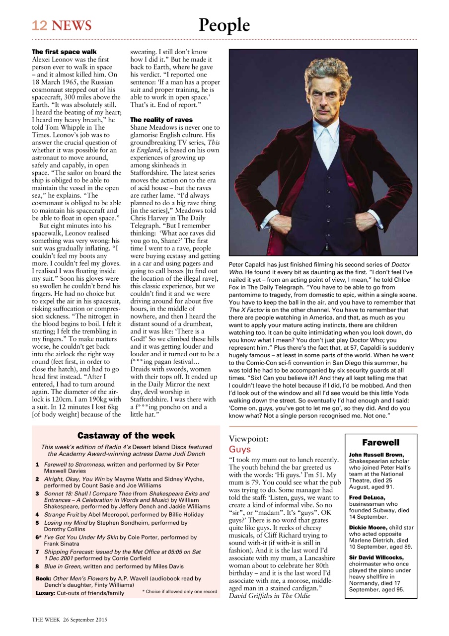 The Week Preview Pages