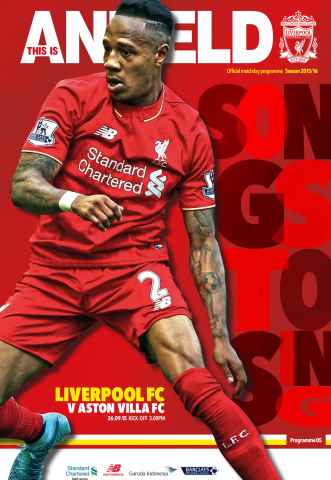 Liverpool FC Programmes issue Aston Villa 201516