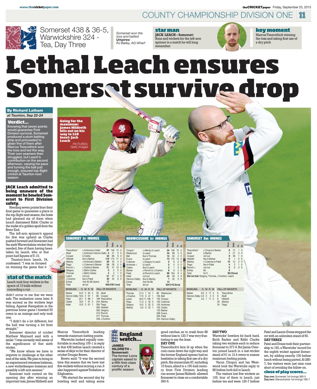 The Cricket Paper Preview Pages