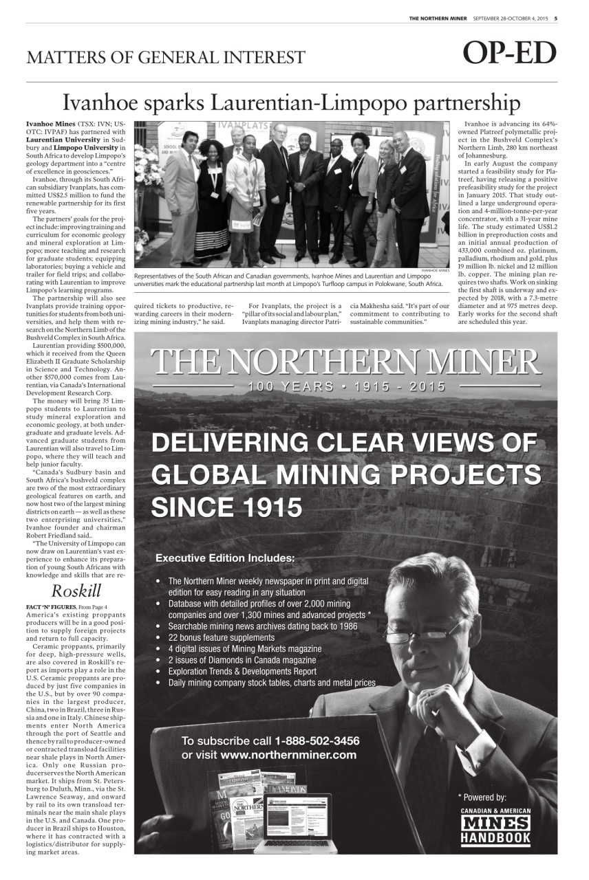 The Northern Miner Preview Pages