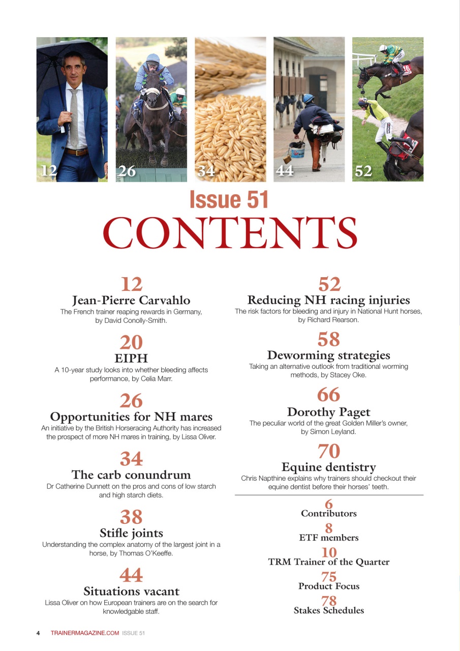 European Trainer Magazine - horse racing Preview Pages