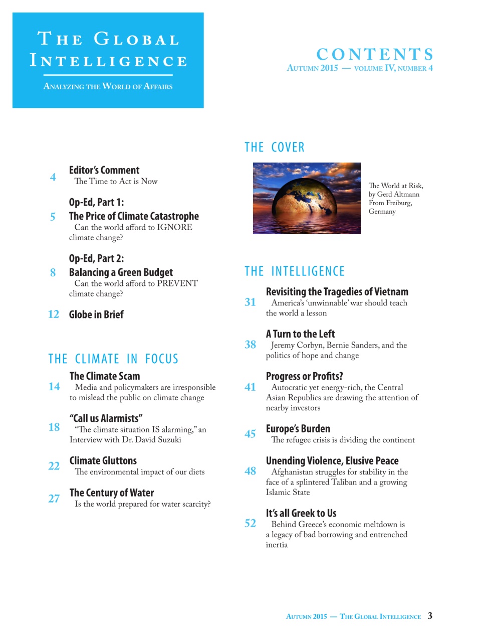 The Global Intelligence Preview Pages