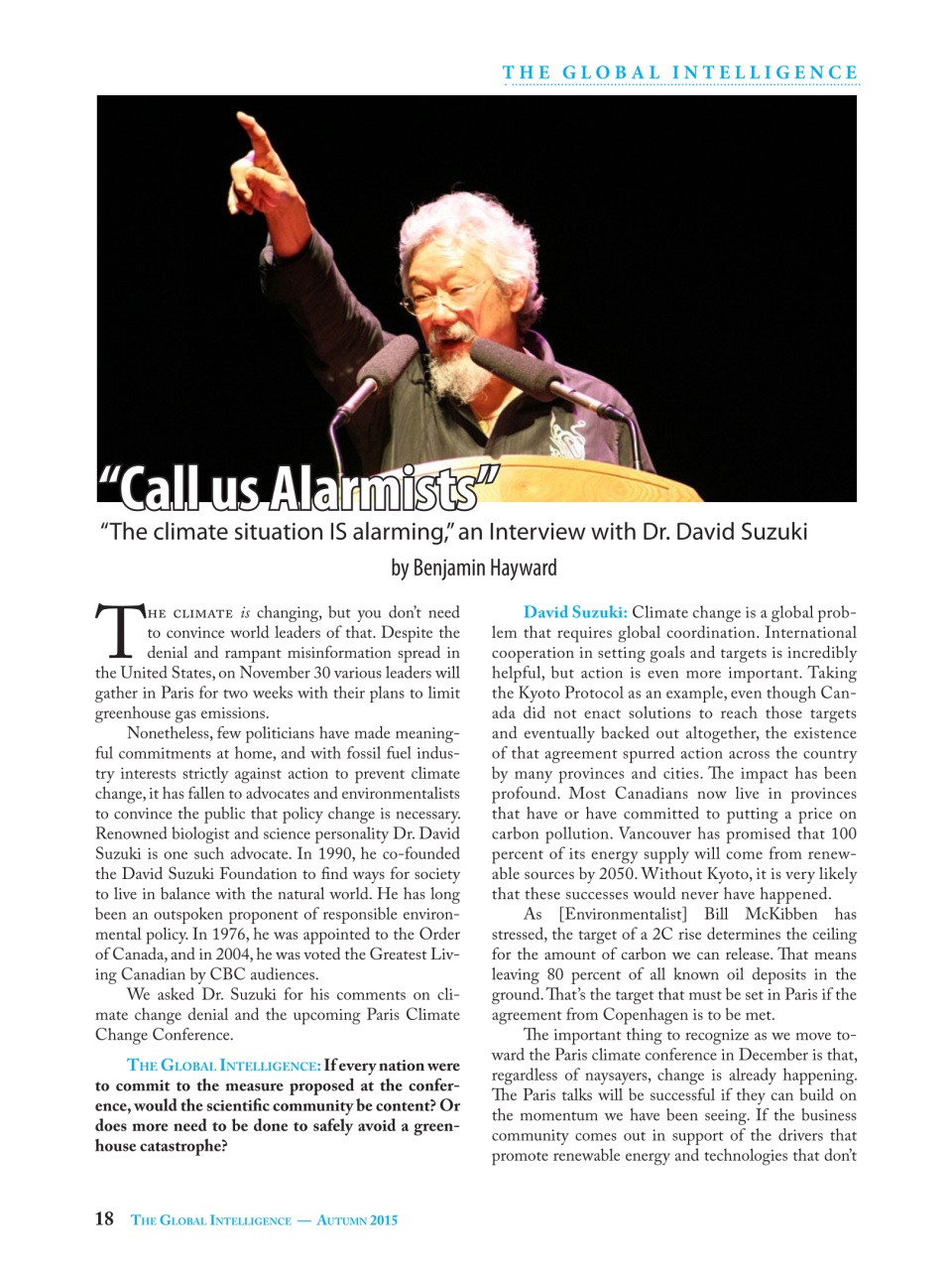 The Global Intelligence Preview Pages