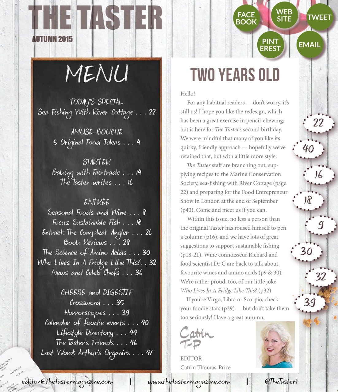 The Taster Magazine Preview Pages