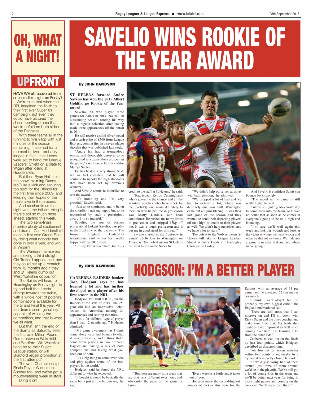 League Express Preview Pages