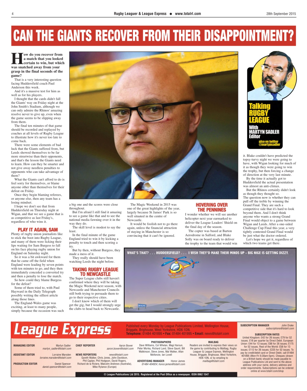 League Express Preview Pages