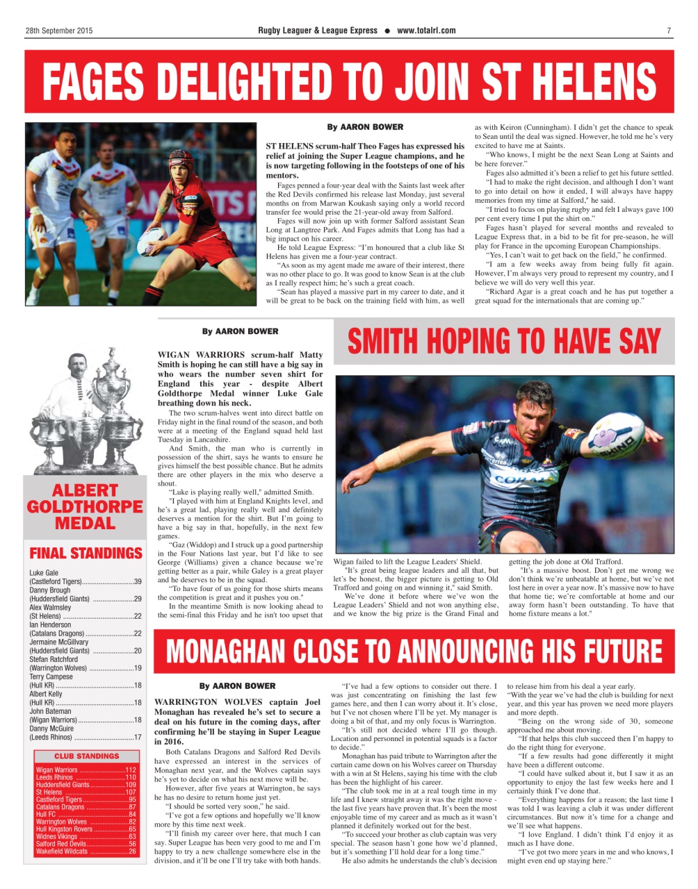 League Express Preview Pages