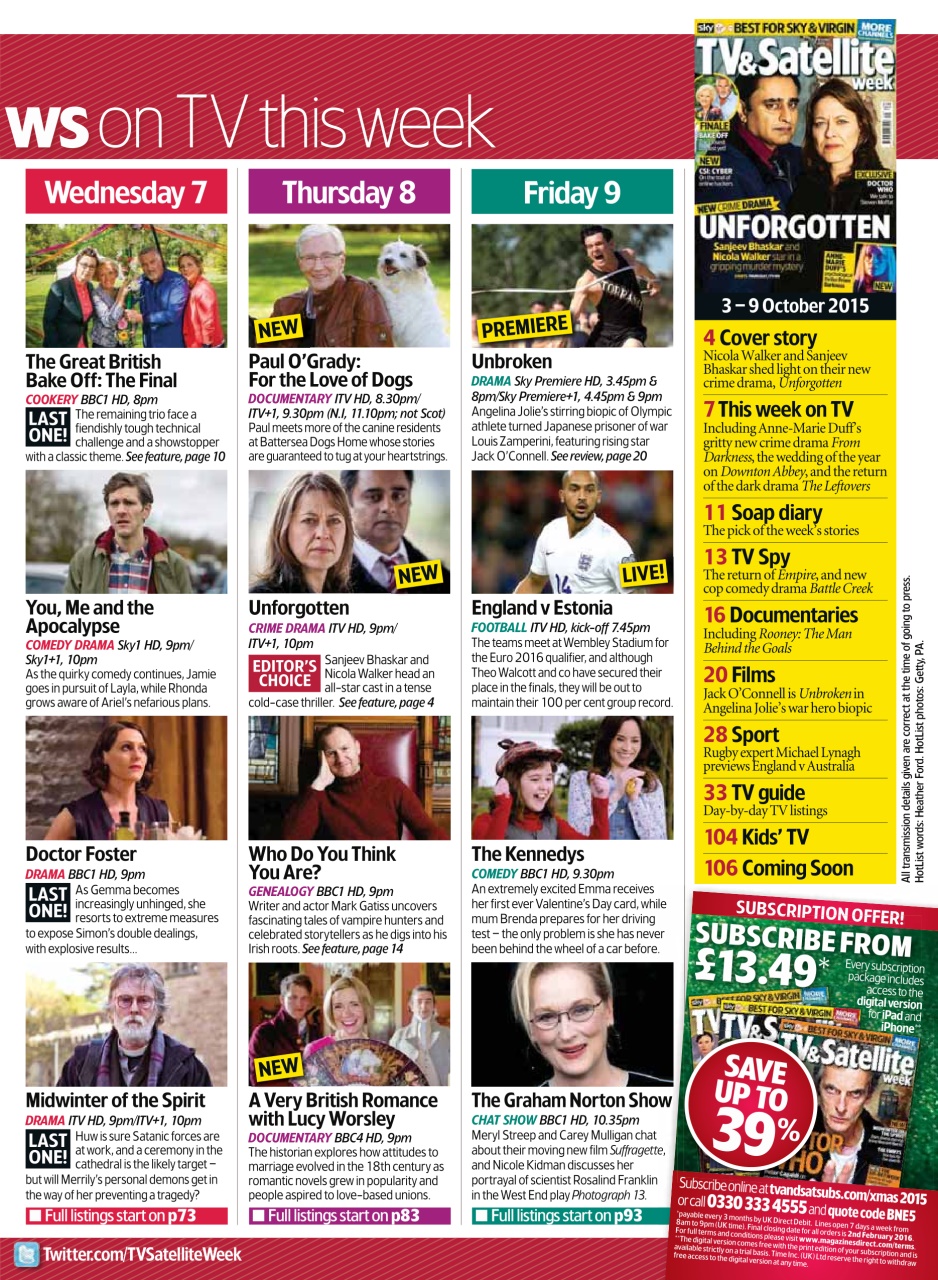 TV & Satellite Week Preview Pages