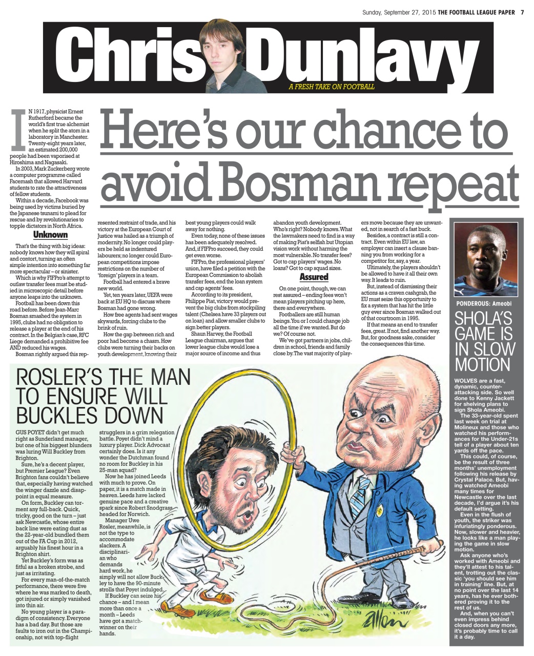 The Football League Paper Preview Pages