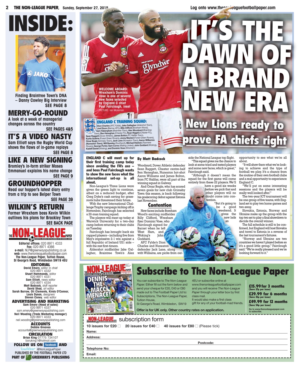 The Non-League Football Paper Preview Pages
