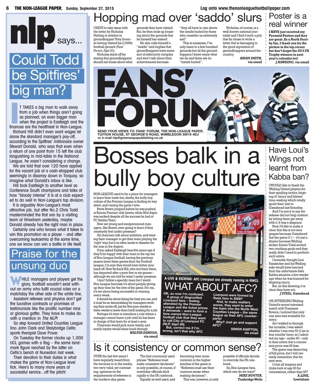 The Non-League Football Paper Preview Pages