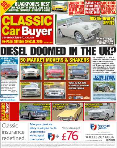 Classic Car Buyer issue No. 298 Diesel Doomed in the UK?