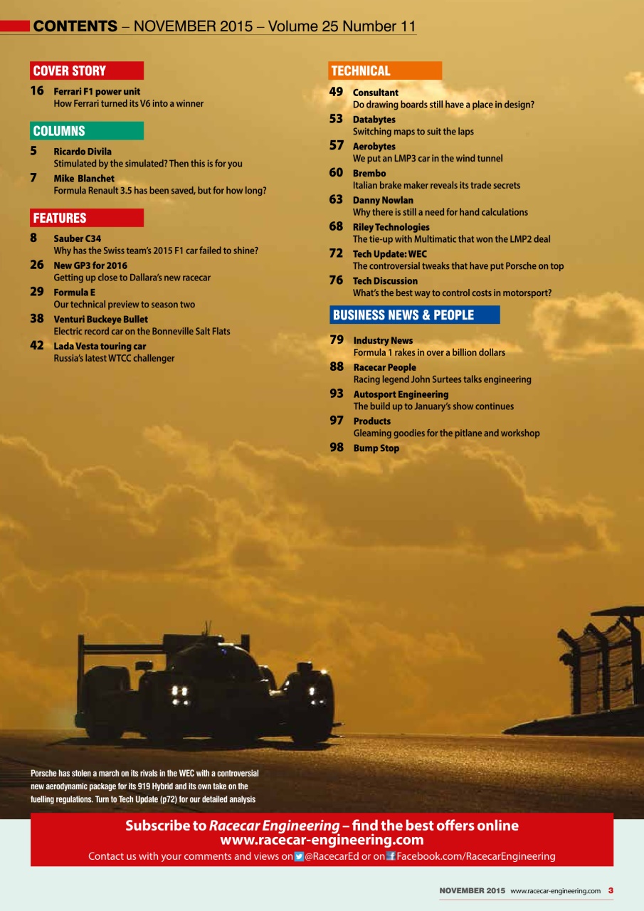 Racecar Engineering Preview Pages