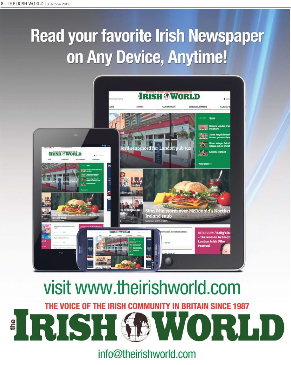 Irish World Preview Pages