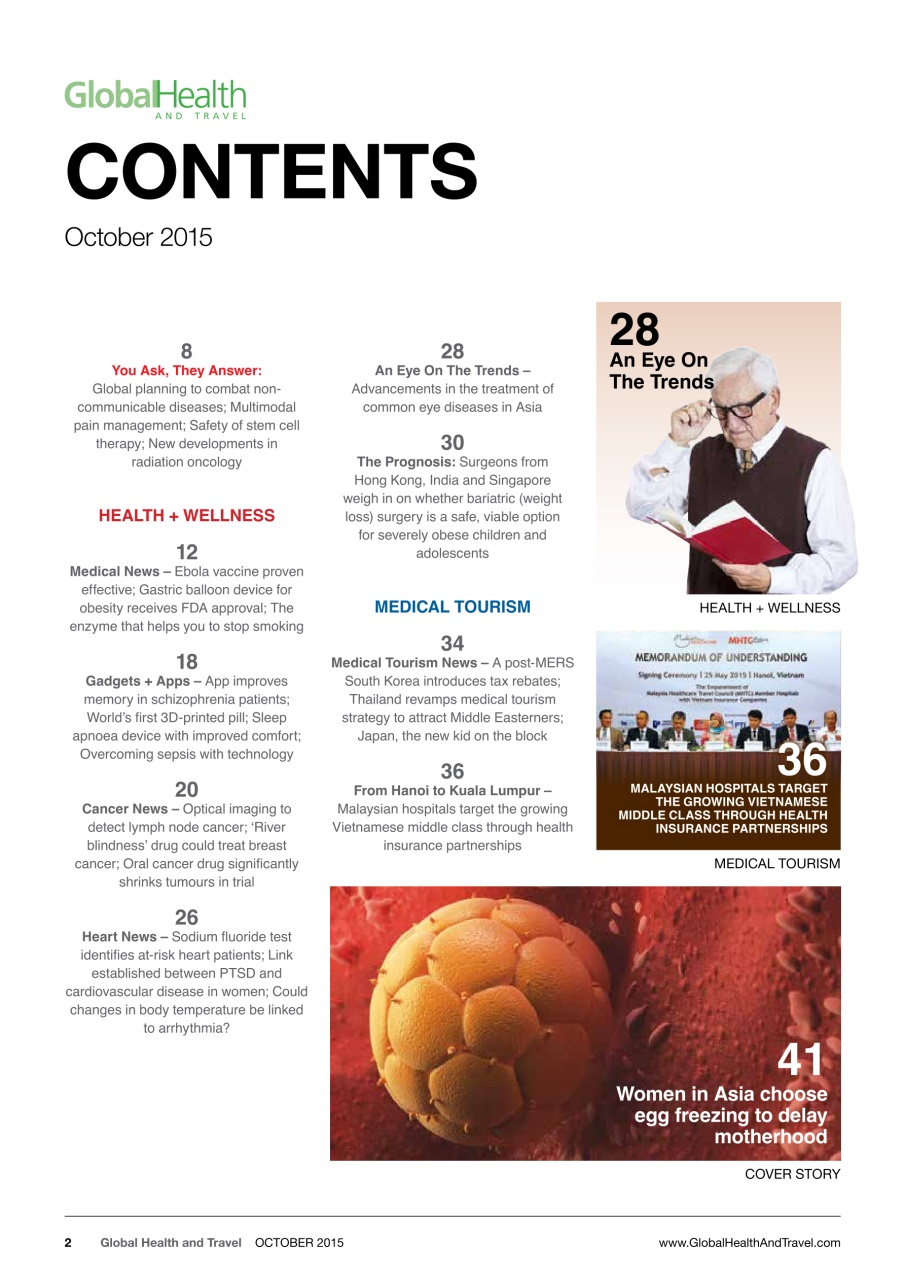 Global Health and Travel Preview Pages