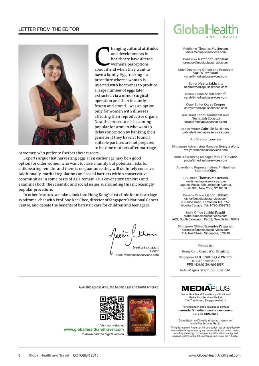 Global Health and Travel Preview Pages