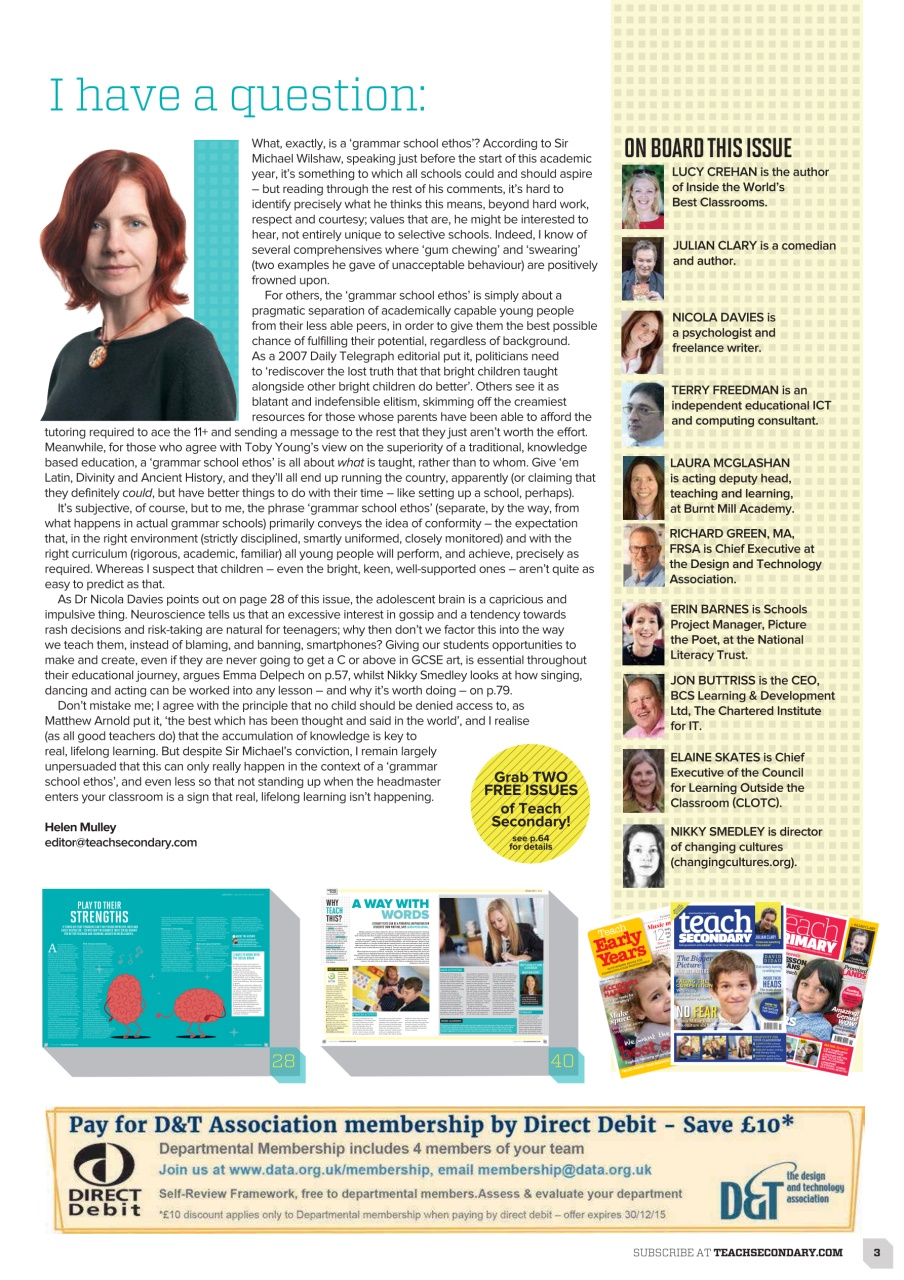 Teach Secondary Preview Pages